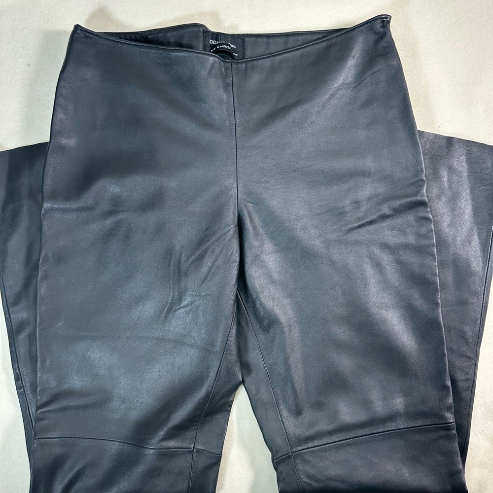 Moda International Women’s Genuine Leather Christie Fit Pants Size 10 - Picture 3 of 7